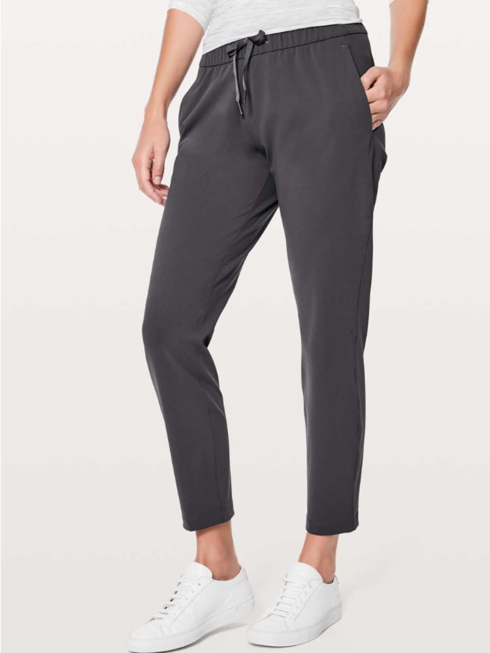 Lululemon On the Fly Athletic Athleisure Pants Joggers Dark Shadow Grey Size 8